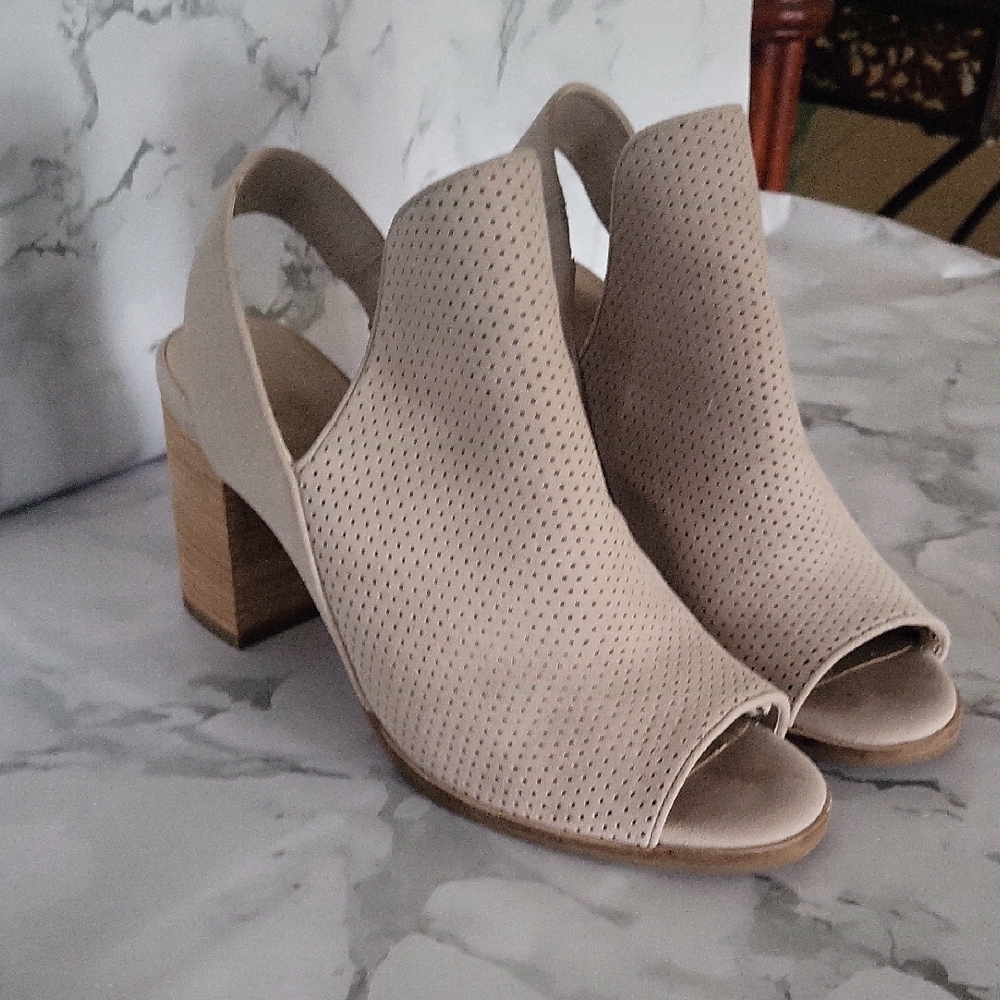 Cole Haan Callista Open Toe Sling Back block Heel Platforn Sandals